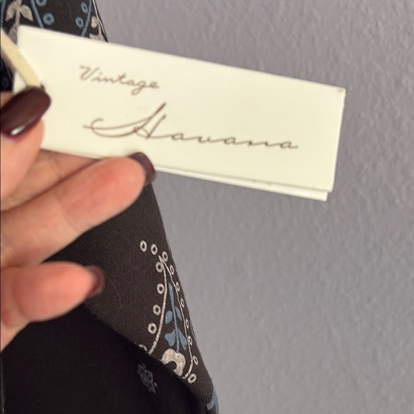 Vintage Havana Black and Blue Paisley Cardigan - Picture 3 of 5